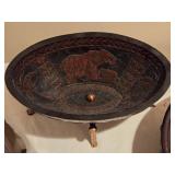 Two African Decorative Bowls Ð Rustic Safari Mosaic & Woven Look Pair