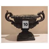 Aged Plaster Double-Handle Garden Urn Planter