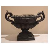 Aged Plaster Double-Handle Garden Urn Planter