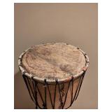 Hand-Carved African Djembe Drum Ð Natural Wood & Hide Head