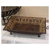 Pair of Decorative Metal Table Centerpiece Bowls