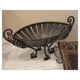 Pair of Decorative Metal Table Centerpiece Bowls