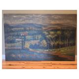 Uttermost Large Original Landscape Oil Painting Countryside Valley Scene