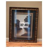 Framed Neutral Sepia Landscape Wall Art Ð Transitional Decor