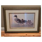 Signed & Numbered J. Wayne Bystrom Wildlife Art Print Ð Framed Canada Goose Family