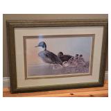 Signed & Numbered J. Wayne Bystrom Wildlife Art Print Ð Framed Canada Goose Family
