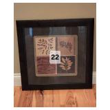 Framed Botanical Nature Art Ð 4 Panel Motif