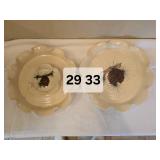 East Texas Pottery Pinecone Ceramic Serving Trays Ð (2) Piece Lot