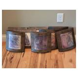 Set of 6 Sculptural Metallic Botanical Decorative Wall Panels