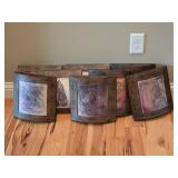 Set of 6 Sculptural Metallic Botanical Decorative Wall Panels