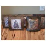 Set of 6 Sculptural Metallic Botanical Decorative Wall Panels