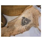 Rustic Lodge Décor Lot – Barnwood Window Frame + Vintage Fishing Lure Mounts + Antler Rack