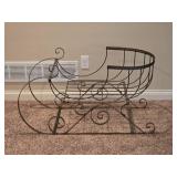 Festive Holiday Christmas Dcor Collection - Metal Sleigh Dcor