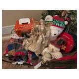 Festive Holiday Christmas Dcor Collection - Metal Sleigh Dcor