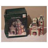 Dickens Keepsake Porcelain Lighted Village Fire Station w/ Box