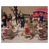Large Mixed Christmas Village People, Trees, Reindeer & Figurines Lot