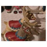 Large Mixed Christmas Village People, Trees, Reindeer & Figurines Lot