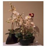 Set of Orchid Botanical Faux Floral Arrangements (3)