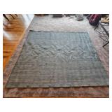 Light Blue Outdoor Twine Area Rug 115"x92"