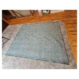 Light Blue Outdoor Twine Area Rug 115"x92"