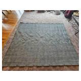 Light Blue Outdoor Twine Area Rug 115"x92"