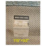 Light Blue Outdoor Twine Area Rug 115"x92"