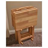 Blonde TV Table Caddie Set