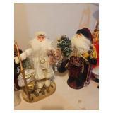 Holiday Santa Ornamental Figures & Christmas Pyramid