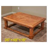 Blonde Oak Tuscan Cocktail Table