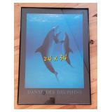 Framed Art Print "Danse des Dauphins" by Photographer Bob Talbot.