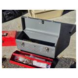 20" Tool Box with Tool Tray and Hand Tools, Hardware