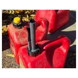 Lot of (2) 2Gal.8oz. Plastic Gasoline Can