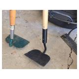 (2) Garden Hoes and (1) Lawn Dethatcher