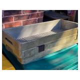 Lot of (2) Plastic Trays 26" x 12" x 5"