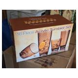 Acrylic Tumbler Set 16-piece (in original packaging)