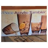Acrylic Tumbler Set 16-piece (in original packaging)