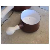 Lot of (3) Dansk Cooking Pot with Wood Handle