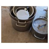 (3) Cooking Pots, (1) Strainer, (1) Measuring Sifter