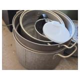 (3) Cooking Pots, (1) Strainer, (1) Measuring Sifter