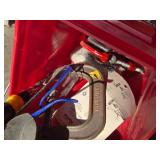 Lot of (1 Bucket) Hand Tools - Caulk Gun, C-Clamp, Nutdriver Set in pouch, Hand Shovel, Brush and more