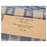 Cat Chequer Tablecloth and (4) Napkins