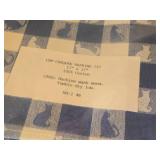 Cat Chequer Tablecloth and (4) Napkins