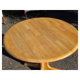 40" Wooden Pedestal Kitchette Table | Folding Sides