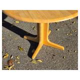 40" Wooden Pedestal Kitchette Table | Folding Sides
