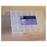 Lot of (2) Plastic Bead Box Storage Containers