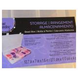 Lot of (2) Plastic Bead Box Storage Containers