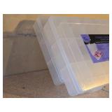 Lot of (2) Plastic Bead Box Storage Containers