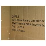 Lot of (4 Boxes) Clear Square Underliner 3-count ( 12 total items )