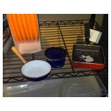 Mini Square Skillet 5"x5", 4"D Pan, 4"D Pot