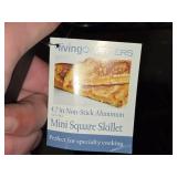 Mini Square Skillet 5"x5", 4"D Pan, 4"D Pot